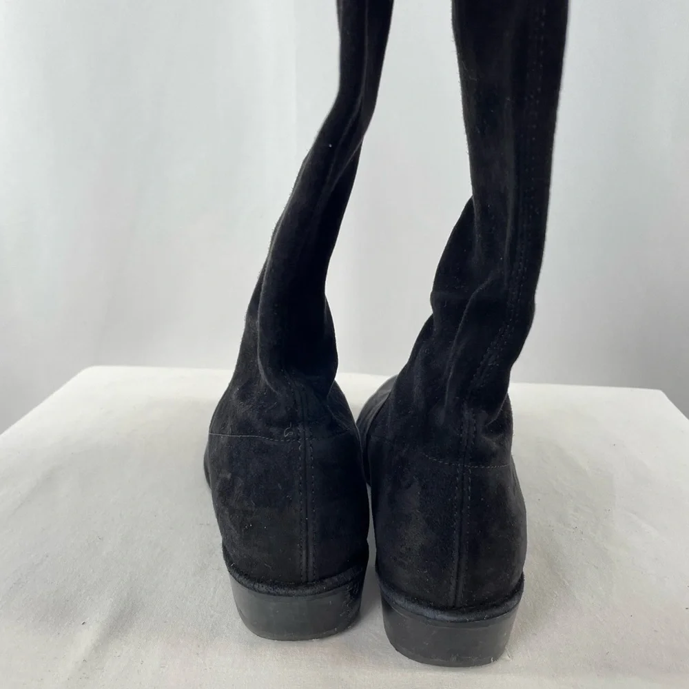 Stuart Weitzman Lowland Suede‎ Over-the-Knee Boots in Black Size 7.5